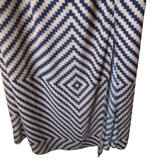 THML Women's Large Sleeveless Strapless Chevron Print Maxi Dress With Slit Boho - Picture 4 of 6